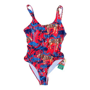 Emma Jordan Zebra Print One Piece Swimsuit Size S